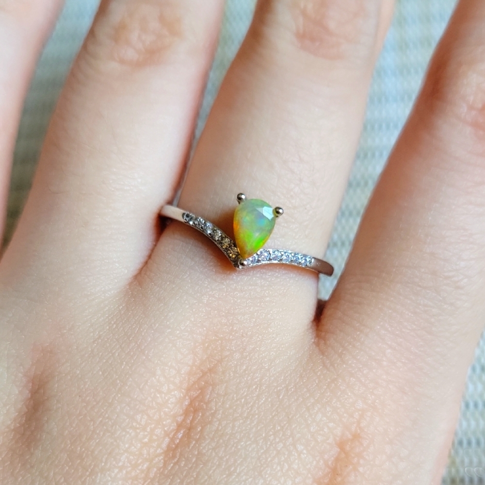 Opal Ring sz 7.25 - adjustable
